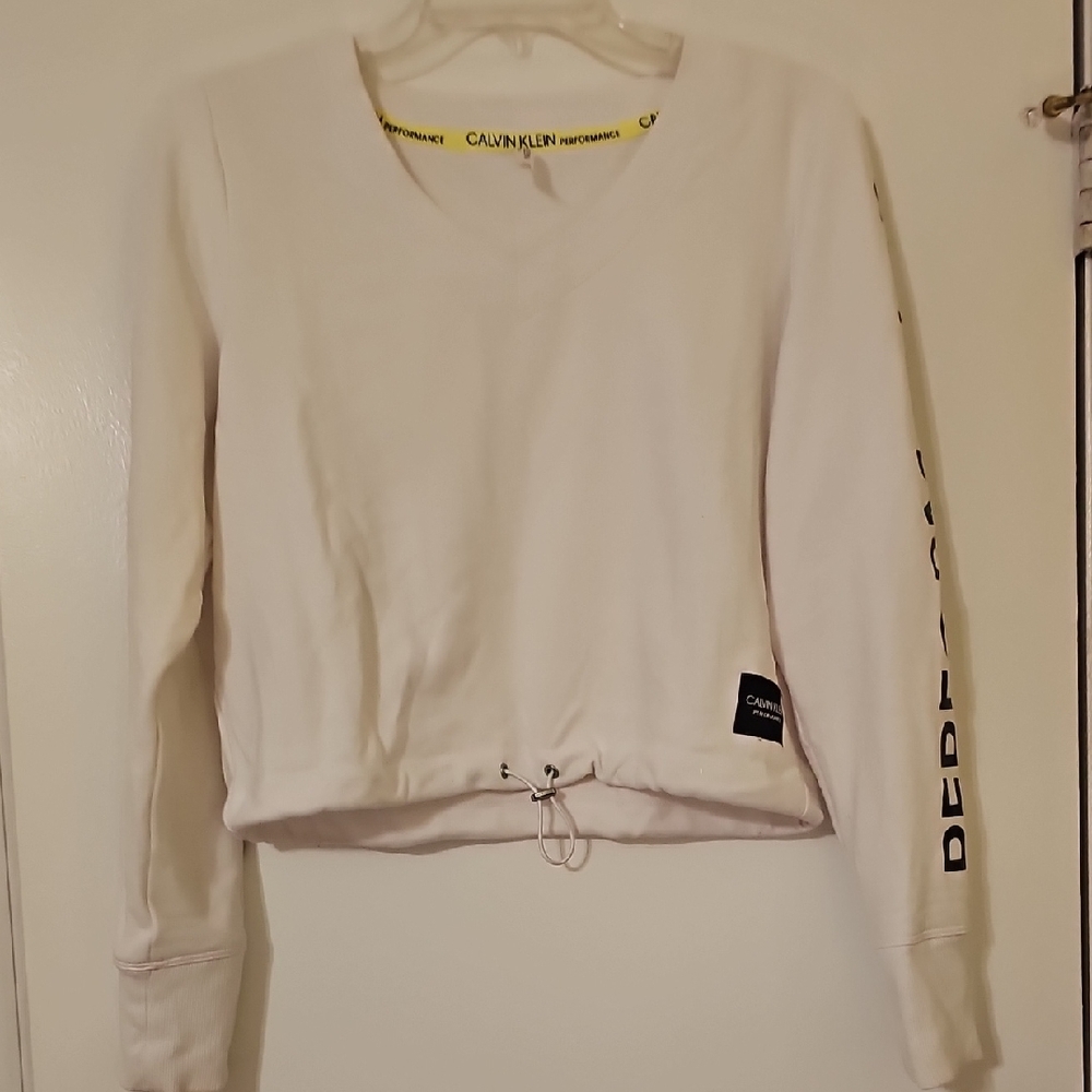 Calvin Klein Women's White Long Sleeve Top